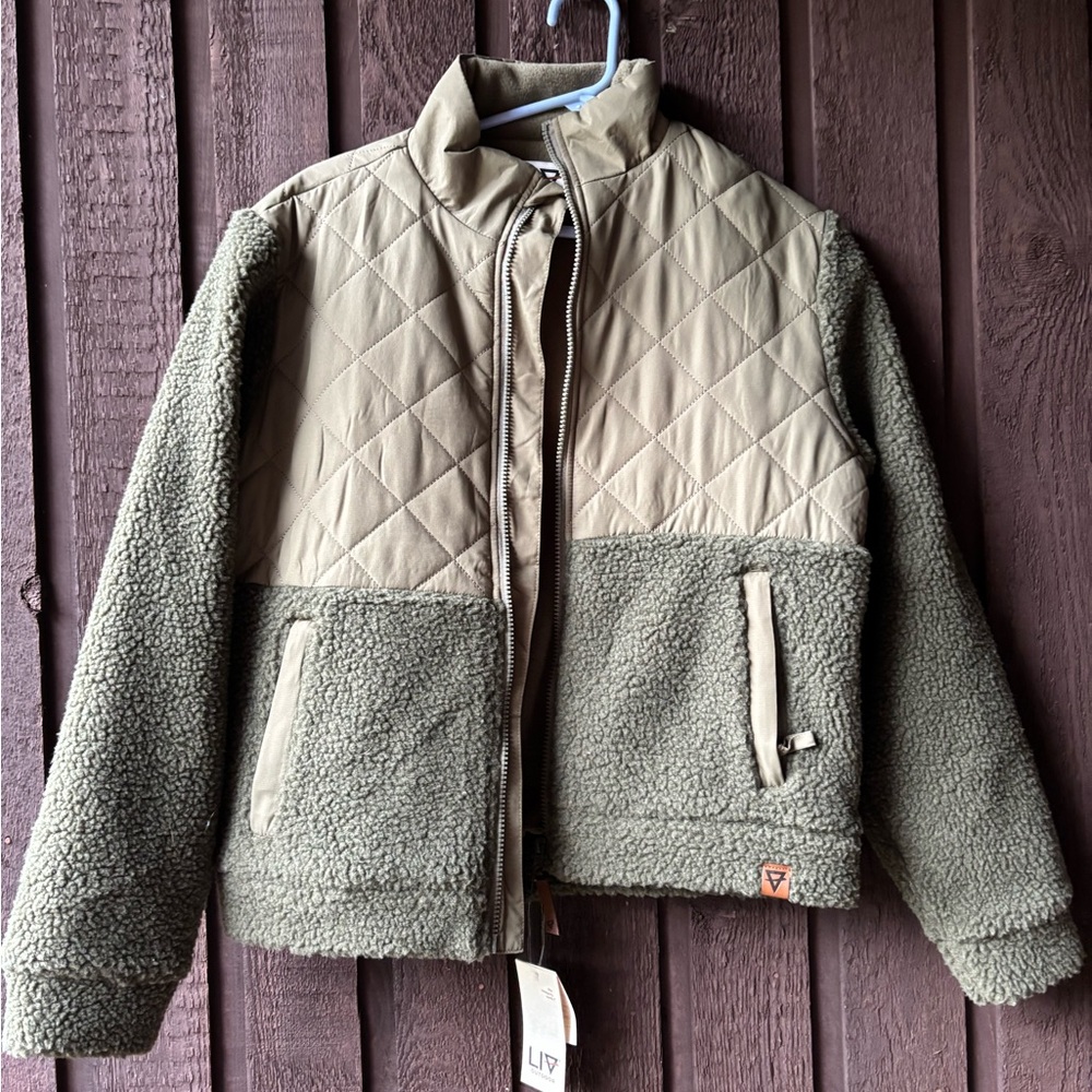 Olive Quilted Teddy Jacket
